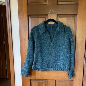 Cozy Gray Zip-Up Sweater